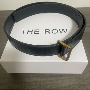 The Row Black Belt with Gold Buckle